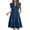 Blue, variant on UVN Summer Dresses for Women Ruffle Sleeve V Neck Midi Dress Casual Beach Sundress with Pockets