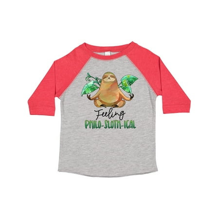 

Inktastic Feeling Philo-Sloth-ical Funny Sloth with Plants Boys or Girls Toddler T-Shirt