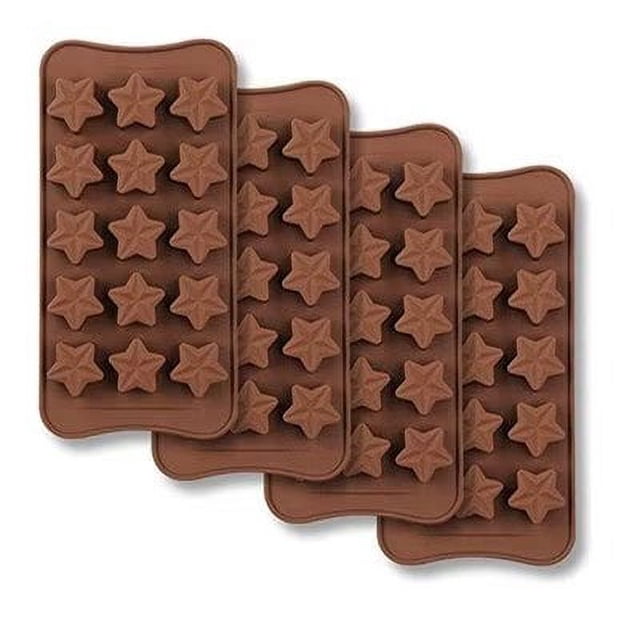 Molde de chocolate en forma de estrella ER 15 cavidades silicona grado alimenticio antiadherente
