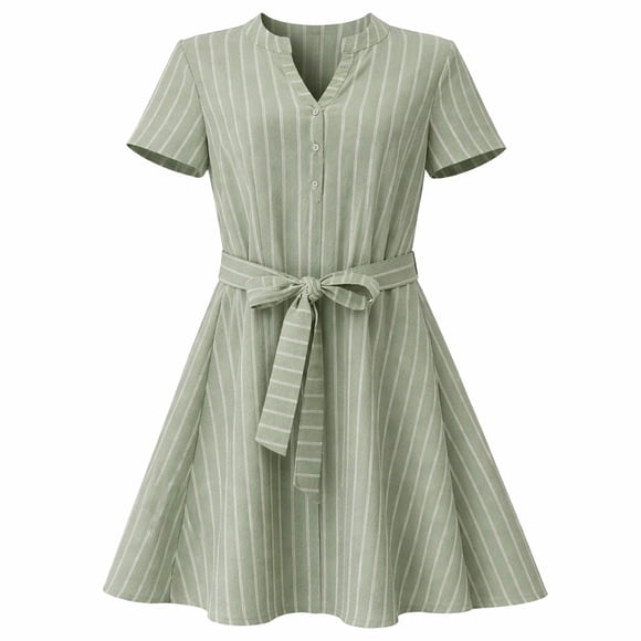 Vestido George para Mujer, Manga Corta Sage Talla M