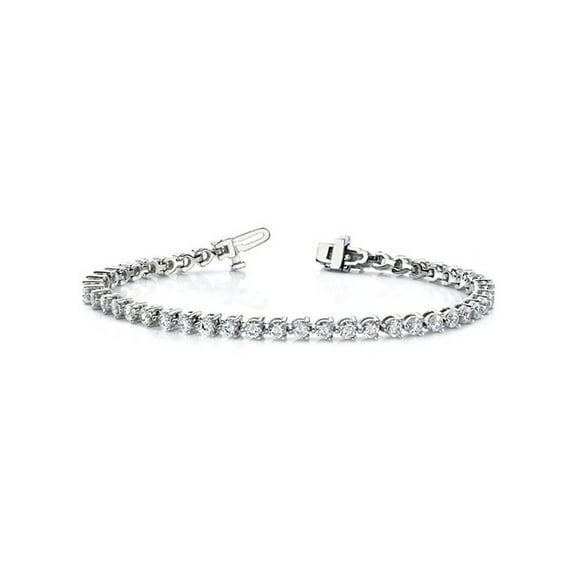 2.40 Carat (Ctw VS2-SI1, E-F) Lab Grown Diamond Tennis Bracelet in 14K White Gold