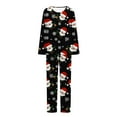 thumbnail image 5 of Tnhcen Festive Printed Long Sleeve Pajamas for Women Christmas Graphic Crew Neck Soft Pjs Nightwear Lounge Home Clothes​ S-2XL, 5 of 6