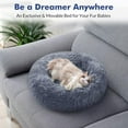 thumbnail image 3 of rabbitgoo Cat Bed for Indoor Cats, Fluffy Round Self Warming Calming Soft Plush Donut Cuddler Cushion Pet Bed for Small Dogs Kittens, 20 inches, 3 of 12