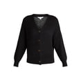 thumbnail image 5 of Time and Tru Women’s Cotton Boyfriend Cardigan Sweater, Lightweight, Sizes XS-XXXL, 5 of 5