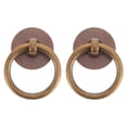 thumbnail image 1 of 2pcs Ring Drawer Pulls Brass Cabinet Ring Handles Drop Ring Knobs for Wardrobes, 1 of 9