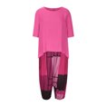 thumbnail image 4 of Fankiway Ensemble de Vêtements pour Femmes Col Rond Imprimé Demi-Manche Pull + Pantalon Ensemble 2 Pcs, 4 of 8