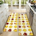 thumbnail image 4 of Kitchen Rugs Sets Of 2,Beige Chicken Yellow Chick Pattern Anti Fatigue Kitchen Mat Rugs Non Slip Washable,Decorative Kitchen Floor Mats for Kitchen,Sink,Laundry,17"X47", 4 of 5
