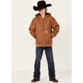 thumbnail image 4 of Carhartt Boys' Little  Hooded Flannel Quilt Lined Jacket Brown X-Small  US, 4 of 4