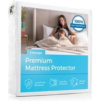 GDDPOD-Waterproof Mattress Protector, King Size – Fitted Sheet Style, Breathable, Machine Washable & Dryer Safe, White