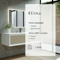 thumbnail image 7 of Eviva Nets 44 Inch Natural Oak and Black Wall Mount Modern Bathroom Vanity, 7 of 7