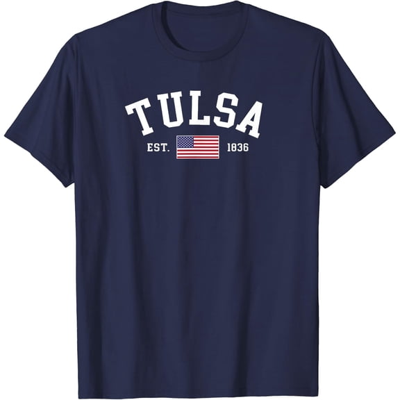 Tulsa Oklahoma Usa Flag July Celebration T-Shirt
