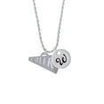 thumbnail image 2 of Delight Jewelry Acrylic 1.25" Silvertone Cheer Megaphone Silvertone Script Initial Disc - W - Charm Necklace, 20"+3", 2 of 4