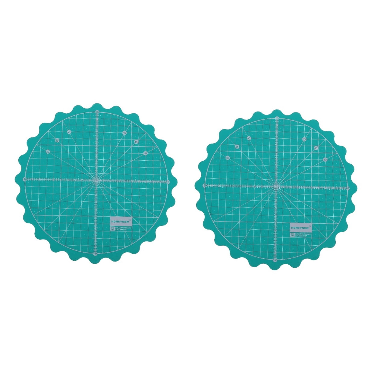 HOMEMAXS 2 pcs  Fabric Rotating Mat Self-Healing Round Rotating Rotary Turntable Cutting Mat