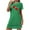 Green, variant on Women's Romantic Heart Design Sleep Dress Short Sleeve Crew Neck Short Dress Soft Polyester Spandex S-2XL Plus Size for Home/Evening Relaxation