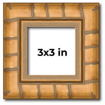 3x3 In Frame Gold Real Wood Picture Frame Width 1.5 inches | Interior Frame Depth 0.5 inches |
