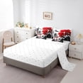 thumbnail image 3 of Erosebridal Japanese-Style Bed in a Bag Full size, Red Maple Tree Bed Set, Watercolor Ink Decor, Reversible 7pcs, 3 of 5