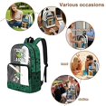 thumbnail image 5 of SEANATIVE Kids Clear Backpacks Transparent Bookbag See Through School Bag Daypack PVC Backpack Clear Bag for Stadium Events College Concerts Sport Work, Cartoon Boy Soccer Green, 5 of 7