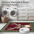 thumbnail image 5 of ODIKA 6'x9' Machine Washable Non-Slip Area Rug, Holiday Reindeer Canvas Stitching Throw High Traffic Rug with Pad, Burgundy, 645161, 5 of 8