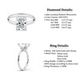 thumbnail image 6 of Cora Jewellery 3.5CT Radiant Moissanite Engagement Ring for Women, Solitaire Hidden Halo Ring, 10K White Gold, 6 of 7