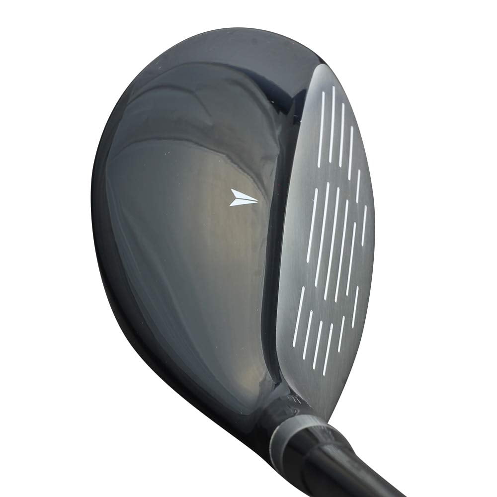LEFT HANDED Majek Golf +1 inch Over Big & Tall Men's SW Hybrid Regular Flex New Utility R Flex Club (Tall 6'0"+ / +1" Over) with Midsize Black Pro Velvet Grip