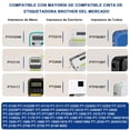 thumbnail image 3 of Cinta de Etiquetadora Brother Negro sobre Blanco Compatible 6PSC, 3 of 7