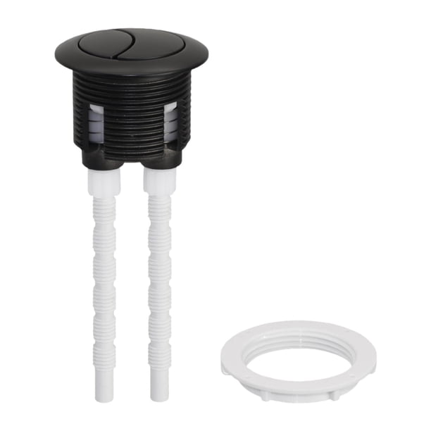Interruptor pulsador para inodoro, fácil de instalar, redondo, de 38 mm, para reparación de de agua de inodoros, botones para de agua Negro