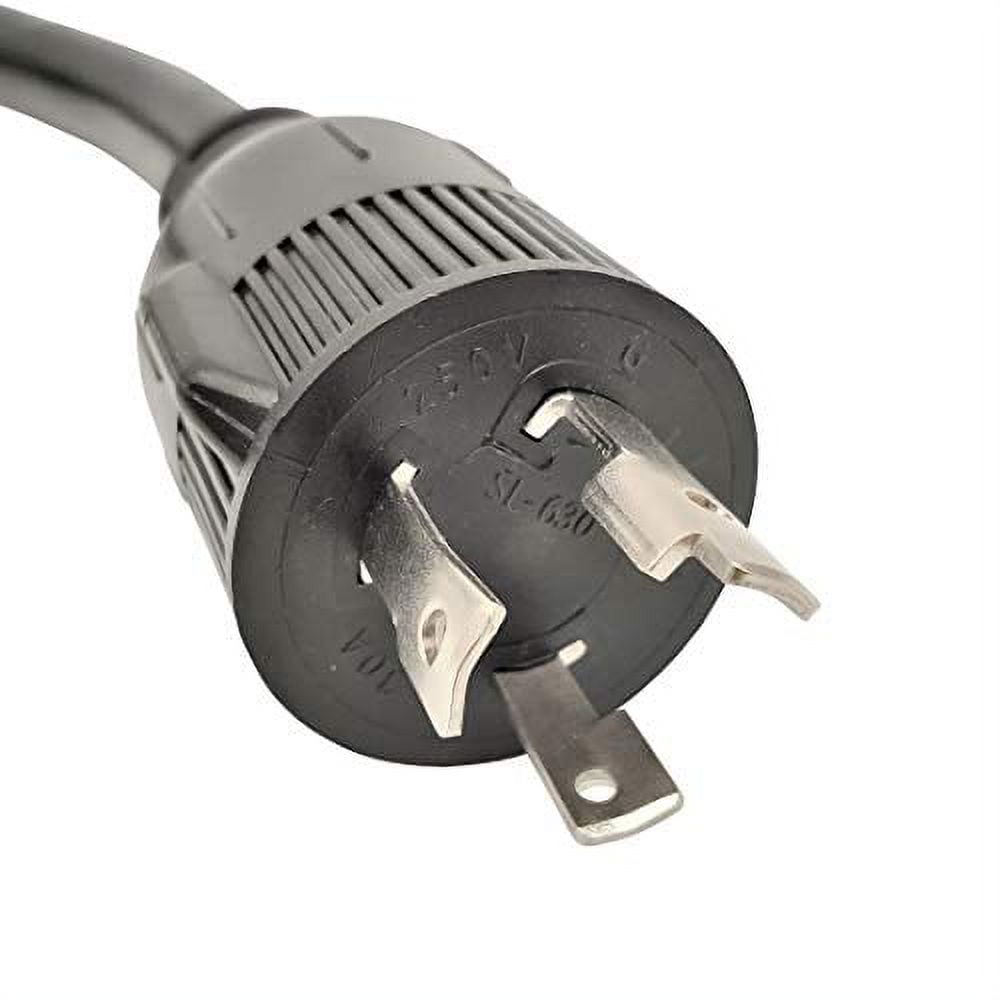 Parkworld 61803 Adapter Cord 3 Prong 250 Volt Generator Plug L6-30P to 10-50R Electric Stove Receptacle, NEMA L6-30 Welder Male to NEMA 10-50R Electric Stove Female, 30A 250V 7500W, 1FT