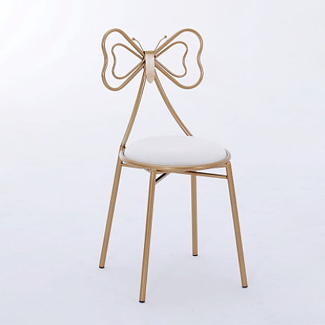 Wrought Iron Art Makeup Chair Bedroom Bow Chair Restaurant Backrest Dressing Chair