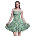 thumbnail image 1 of Bimba Robe Soleil Mini à Bretelles Spaghetti pour Femmes, Haut à Taille Smockée Imprimé Floral - Très Petit, 1 of 5