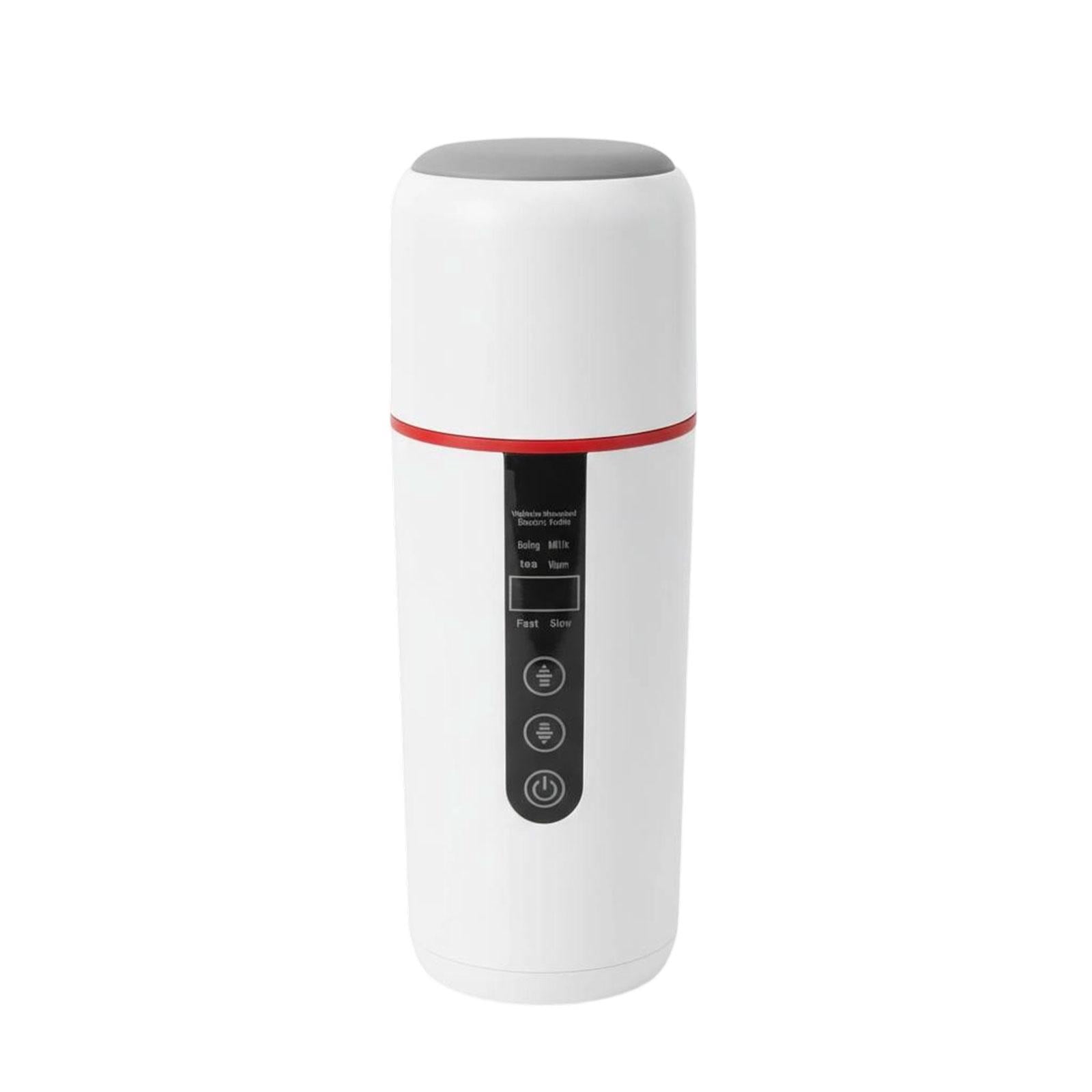 Fiocias Car Heating Cup Car Electric Kettle Digital Temperature Display Fast Boiling 12V White