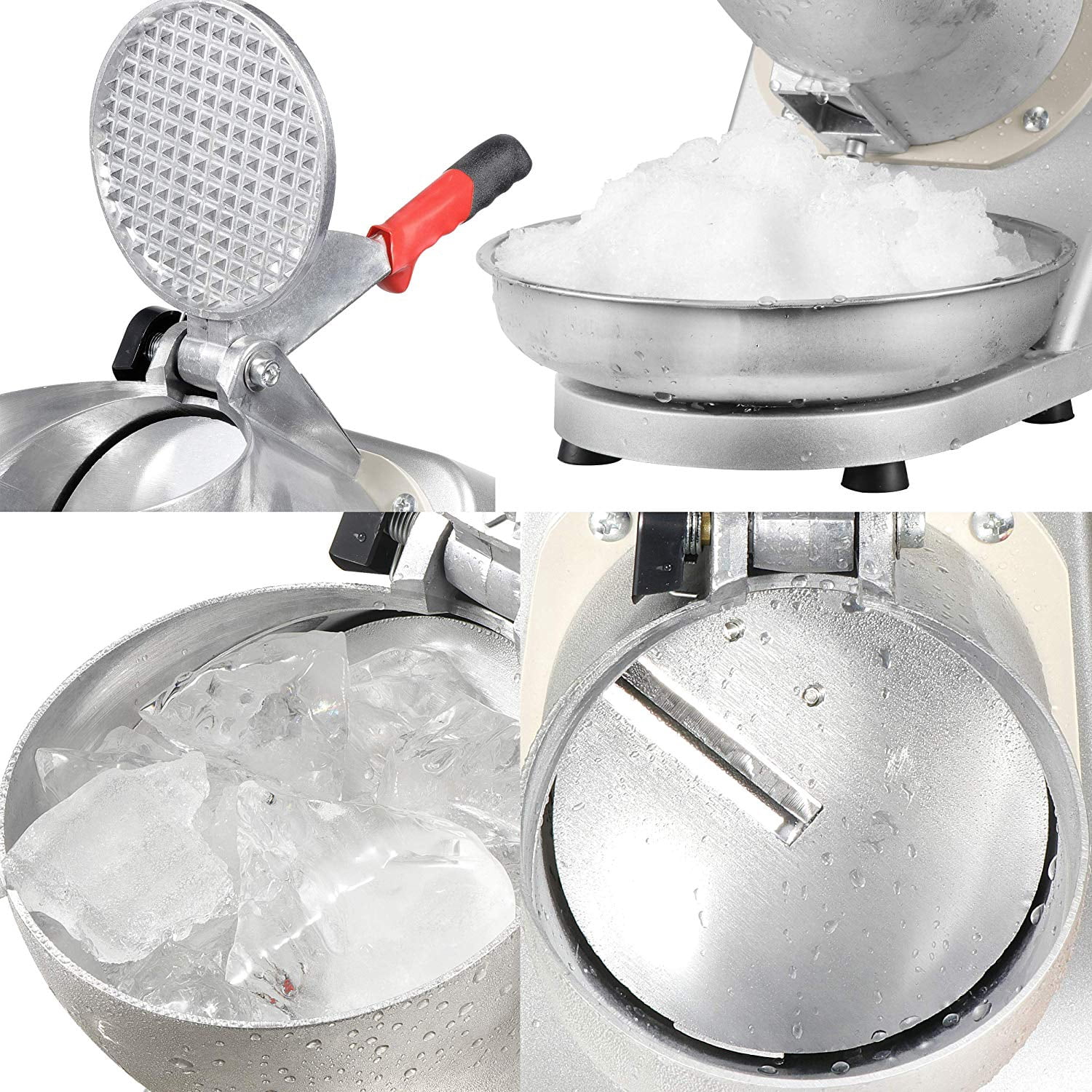 ZENSTYLE Electric Ice Shaver 300W 2000r/min w/Stainless Steel Blade Shaved Ice Snow Cone Maker Kitchen Machine Silver