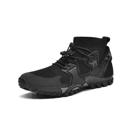 

Zodanni Men s Climbing Boots Trail Hiking Shoe Outdoor Sneakers Mens Mesh Trekking Walking Shoes Black 10.5
