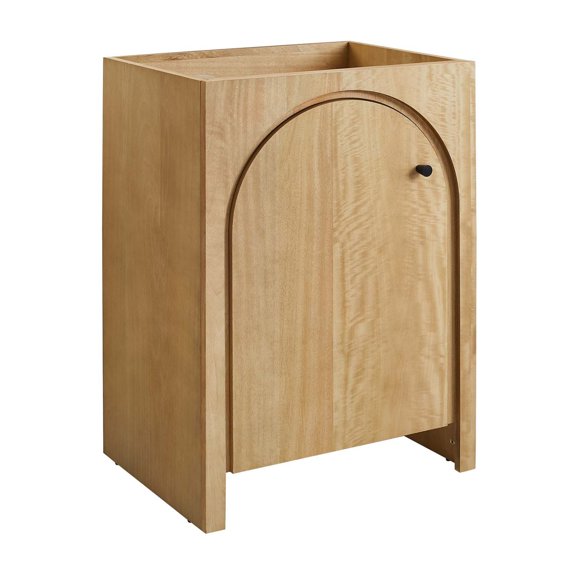 Vanity Cabinet (Sink not included), Brown Oak, Wood, Hotel Bedroom Bathroom, Modern Contemporary HB36359