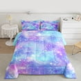 thumbnail image 2 of Feelyou Purple Blue Sky Queen Comforter Set, Stars Teen Kid Bedding Comforter Set, 3pcs, 2 of 8