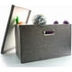 thumbnail image 3 of Storage Boxes with Lids, Storage Baskets for Shelves Toy Box Collapsible Fabric Bins Home & Office Decorative Storage Box Grey Small, 3 of 4