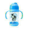 Shaun the Sheep Spill Proof Toddler Straw Cup with Handle,12 fl oz for Boys Girls 12 Month+ Blue