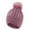 Pink #3, variant on KDDYLITQ Women's Fall And Winter Warm Sequined Pom-pom Wool Hat, Fashionable And Versatile Cold Hat Beige One Size