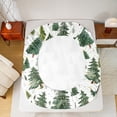 thumbnail image 5 of Feelyou Merry Christmas Full Size Sheets, Cartoon Green Tree Bed Sheets, Kids Teens Boys Girls Sheet Sets, Luxury Bedroom Decor,4 Pieces, 5 of 7