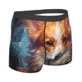 thumbnail image 2 of Rateoe Cartoon Pattern Corgi Mens Boxer Briefs Poly Spandex Performance Boxer Briefs Underwear Hem Boxer Briefs - X-Large, 2 of 8