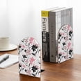 thumbnail image 5 of KLL Lilies Flowers Print Wood Book Ends for Shelves,1 Pair Wood Bookends Book Holder Stand Decorative, Book Stoppers for Heavy Duty Books CD File Video Games, 5 of 8