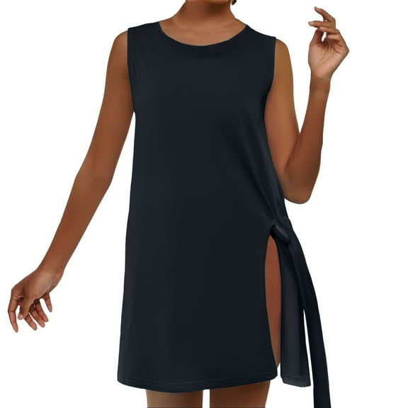 TODOZO Tank Top for Women 2025 Womens Summer Tops Summer Tops for Women Womens Tank Tops Sleeveless Slim Waistband Top with Hollowed Out Women's Clothing Black L