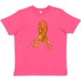 thumbnail image 3 of Inktastic Leukemia Awareness with Orange Ribbon Made of Hearts Youth T-Shirt, 3 of 5