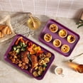 thumbnail image 7 of 3-Piece Baking Pan Set - Bakeware Set, Baking Sheet Set Including 13 Inch 15 Inch 17 Inch Sheet Pan, Cookie Sheet for Baking, Deep Olive Green, 7 of 7