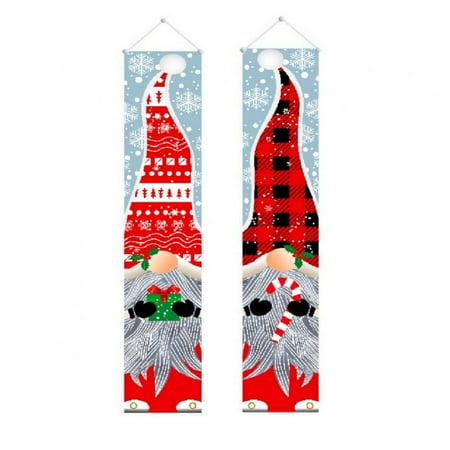 Bangus Christmas Porch Banner Hanging Signs Decorations,Gnome Banners ...