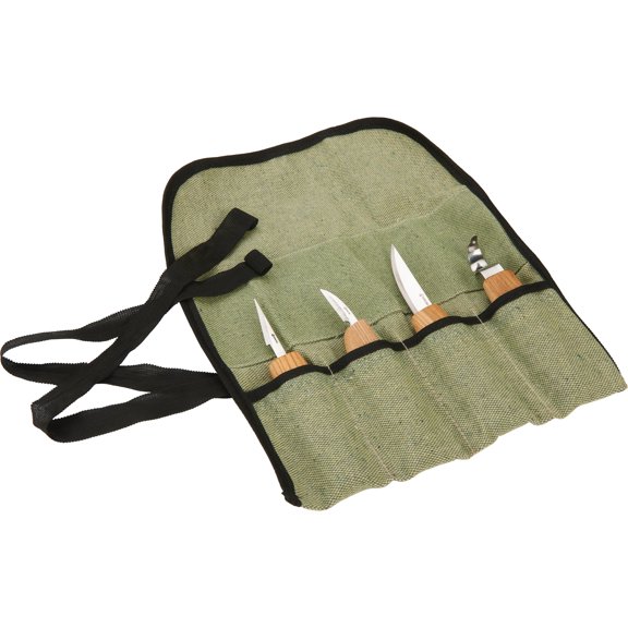Beavercraft Carving Knives In Tool Roll - 4 Piece