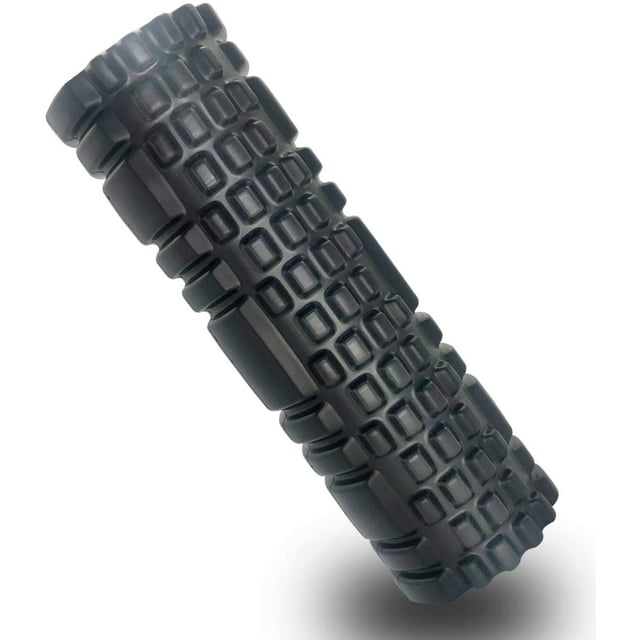 Foam Roller - 2 in 1 Trigger Point Exercise Roller, High Density Muscle Roller with Carry Bag for Deep Tissue Massage, Physical Therapy & Relaxing