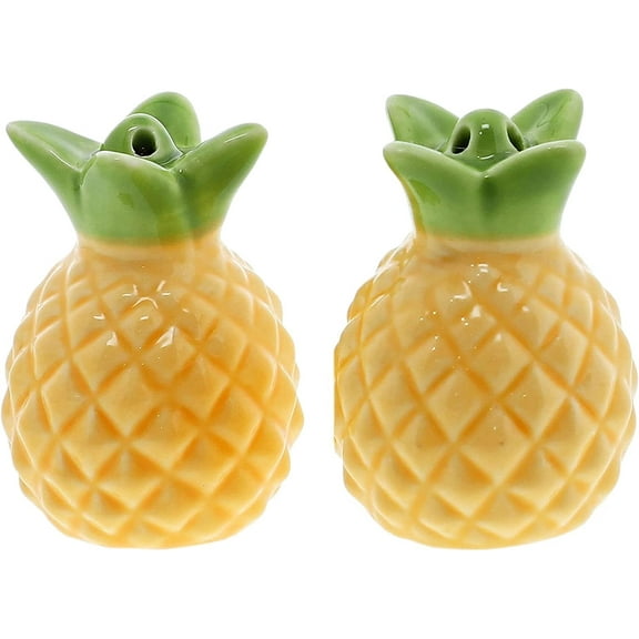 Servette Home Yellow Salt and Pepper Shaker Set for the Kitchen Collector - Pineapple