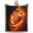 thumbnail image 3 of Football Throw Blanket Football Sports Plush Fleece Soft Cozy Rugby Gifts Blanket for Football Lovers Kids Girls Boys Adults Decor 40''''X50'''', 3 of 4