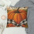 thumbnail image 2 of SHANXI Happy Fall Decor Throw Pillow Covers Orange Pumpkin with White Black Buffalo Check Plaids Decorative Pillows Cushion Cover Rustic Farmhouse Decor Linen Square Pillow Case 20x20in, 2 of 5