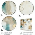 thumbnail image 3 of Designart "Daydreams with a Touch of Gold II" Minimalism Metal Art Living Room, 3 of 5